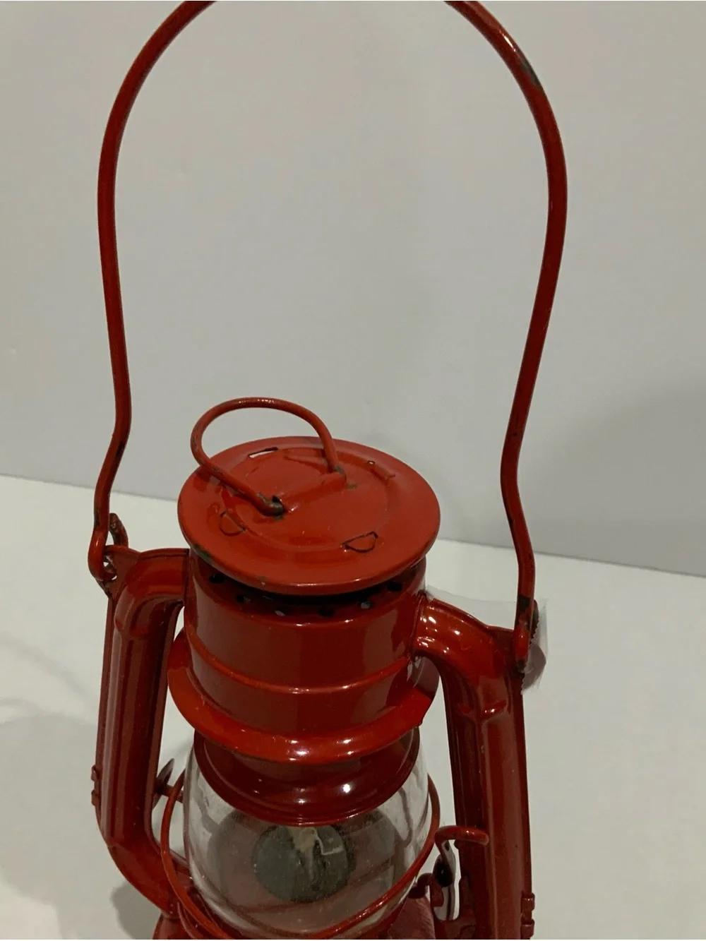 Vintage Winged Wheel No.350 RED Kerosene Hurricane Lantern